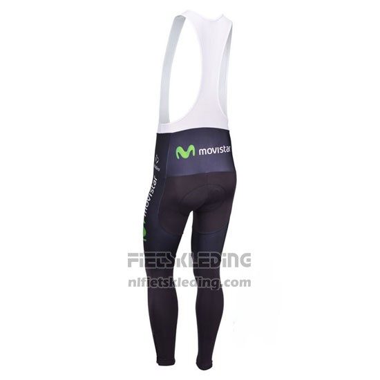 2013 Fietskleding Movistar Lider Wit en Rood Lange Mouwen en Koersbroek